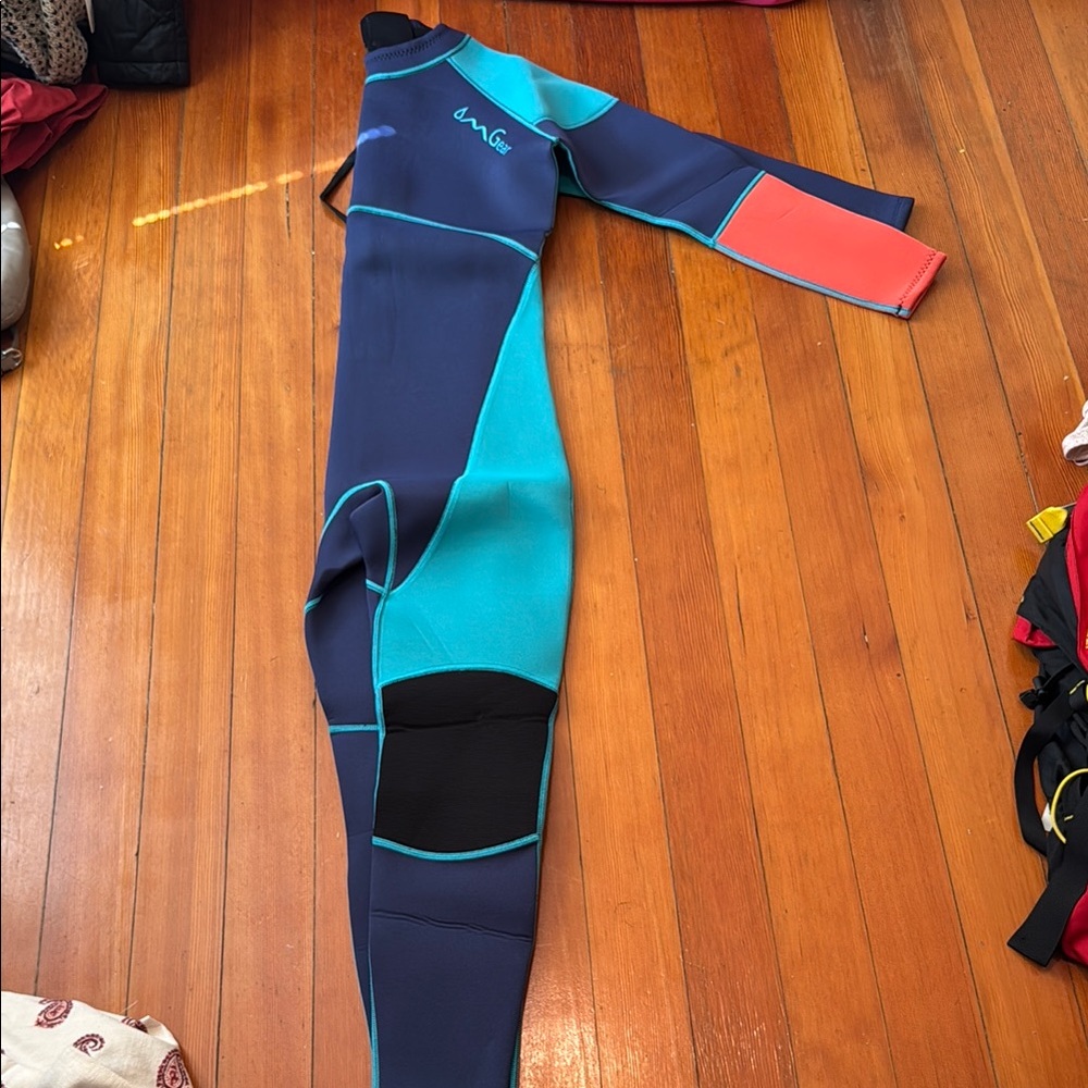 Lange Blue and Orange Rashguard Swimwear - Picture 2 of 2